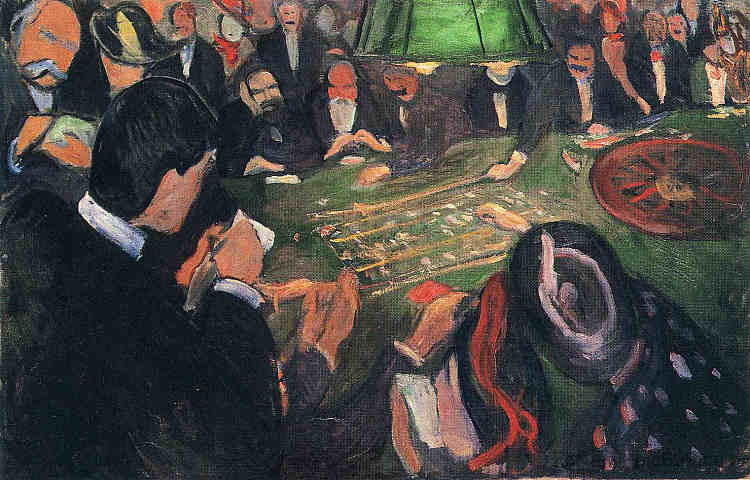 通过轮盘赌 By the Roulette (1892),爱德华·蒙克