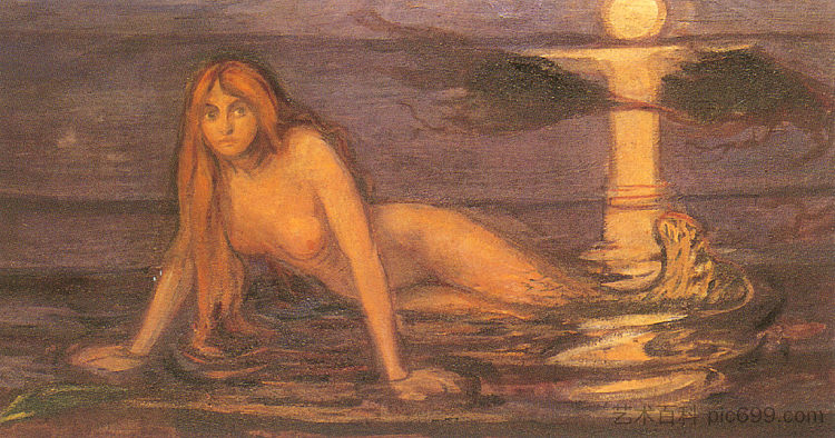 来自大海的女人 Lady from the sea (1896)，爱德华·蒙克