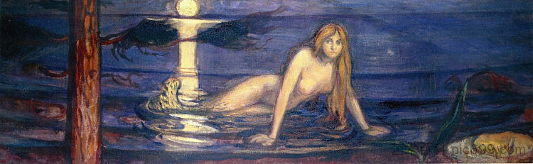 来自大海的女士 The Lady from the sea (1896)，爱德华·蒙克