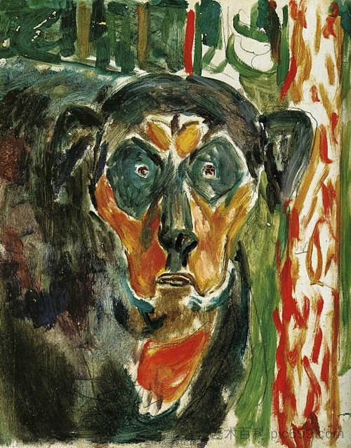 狗的头 Head of a Dog (1930)，爱德华·蒙克