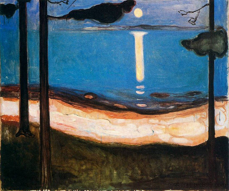 月光 Moon Light (1895)，爱德华·蒙克