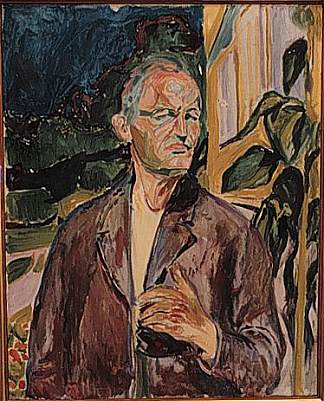 自画像 Self-Portrait (1926)，爱德华·蒙克