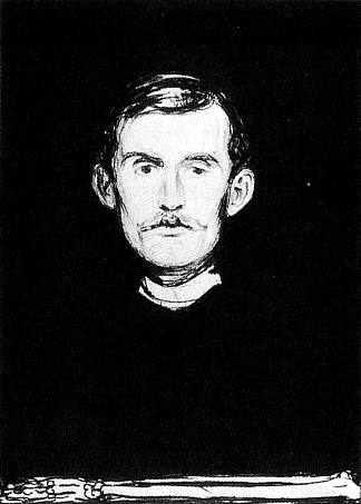 自画像I Self-Portrait I (1895 – 1896)，爱德华·蒙克