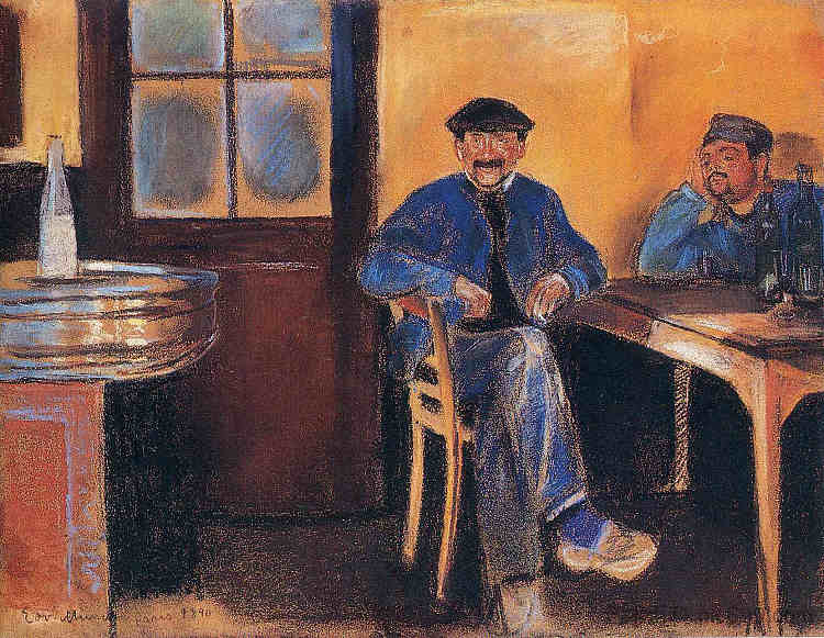 圣克劳德的小酒馆 Tavern in St. Cloud (1890; France ),爱德华·蒙克