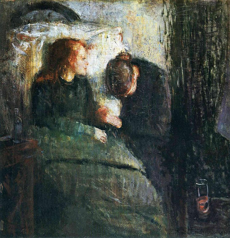 生病的孩子 The Sick Child (1885 - 1886; Norway ),爱德华·蒙克