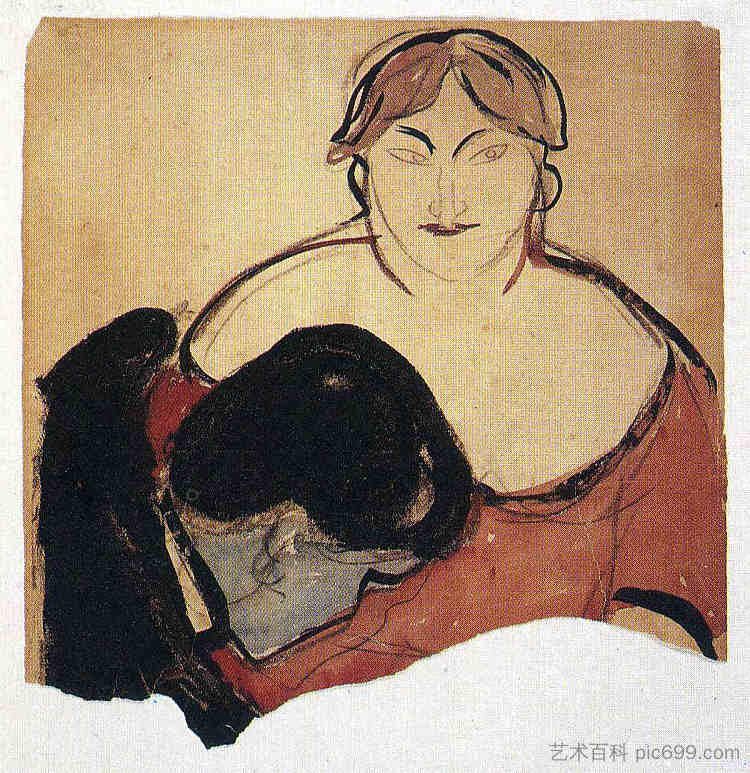 年轻人和 Young Man and Prostitute (1893)，爱德华·蒙克