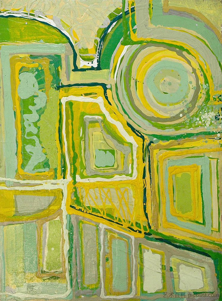 无题[黄色和绿色] Untitled [yellow and green] (1974)，爱德华·阿维迪西安