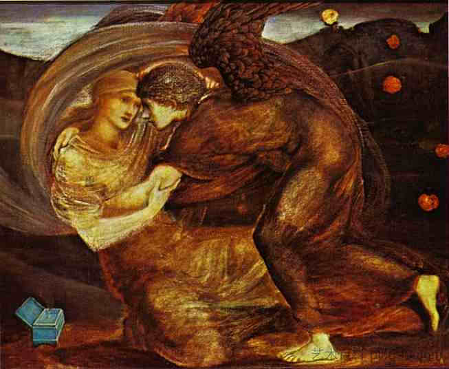 丘比特传递心灵 Cupid Delivering Psyche (c.1871),爱德华·伯尔尼·琼斯