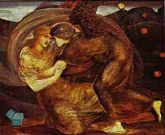 丘比特传递心灵 Cupid Delivering Psyche (c.1871)，爱德华·伯尔尼·琼斯