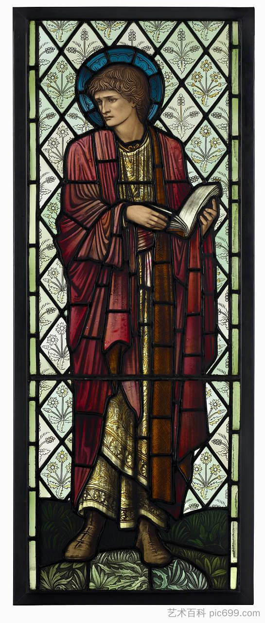 圣保罗，曼彻斯特钱德尔皇家医院教堂的窗户 St Paul, window from the Chapel of Cheadle Royal Hospital, Manchester (c.1892; United Kingdom  )，爱德华·伯尔尼·琼斯