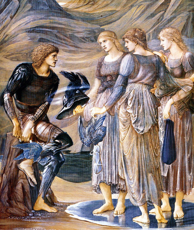 英仙座和海仙女 Perseus and the Sea Nymphs (1877),爱德华·伯尔尼·琼斯