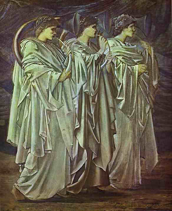荒野的挑战 The Challenge in the Wilderness (c.1874 - 1898),爱德华·伯尔尼·琼斯