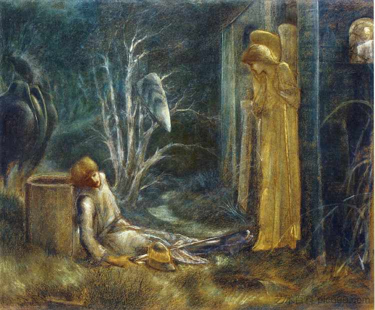 兰斯洛特之梦(研究) The Dream of Lancelot (Study),爱德华·伯尔尼·琼斯