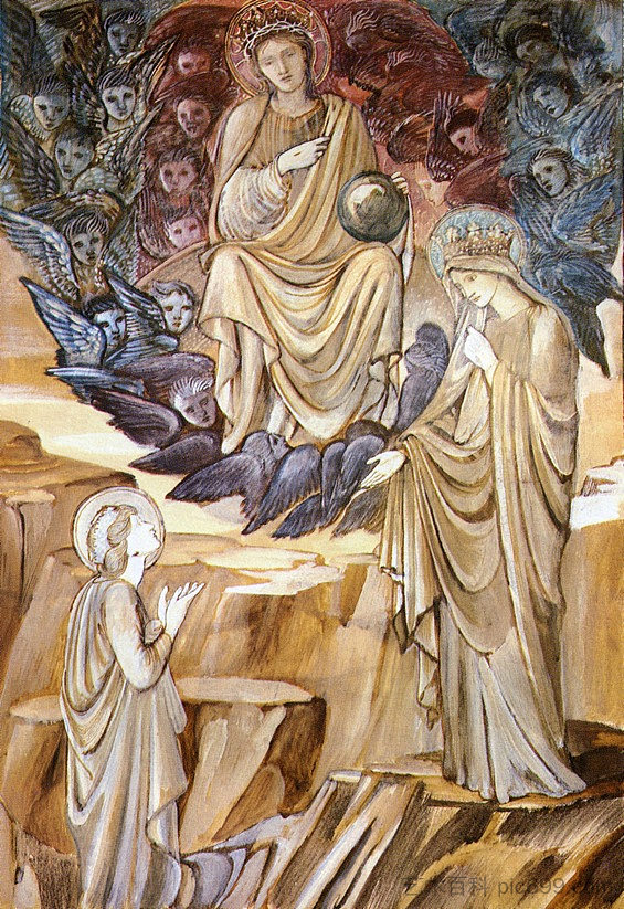 圣凯瑟琳的愿景 The Vision of Saint Catherine (c.1878),爱德华·伯尔尼·琼斯