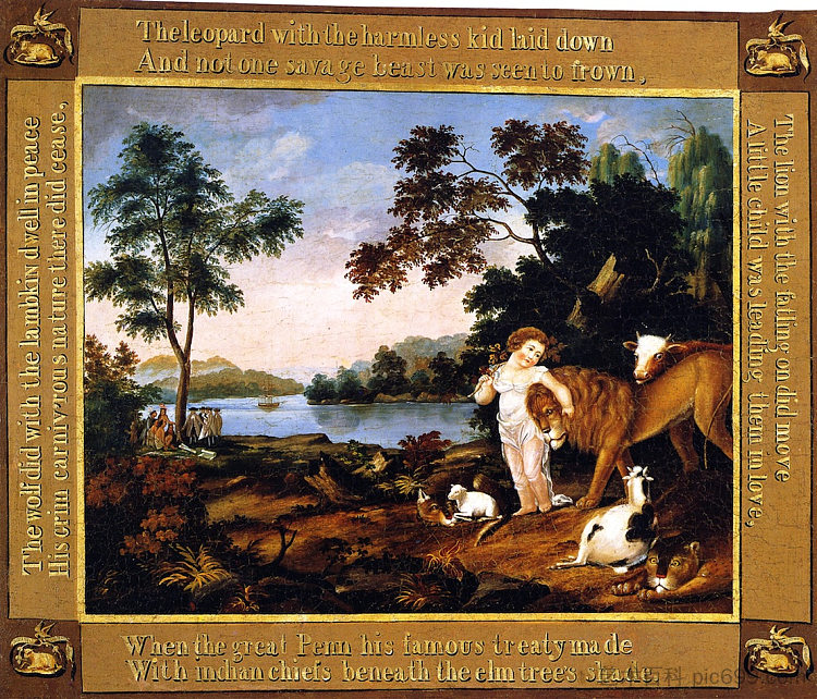 和平王国 Peaceable Kingdom (1826)，爱德华·希克斯