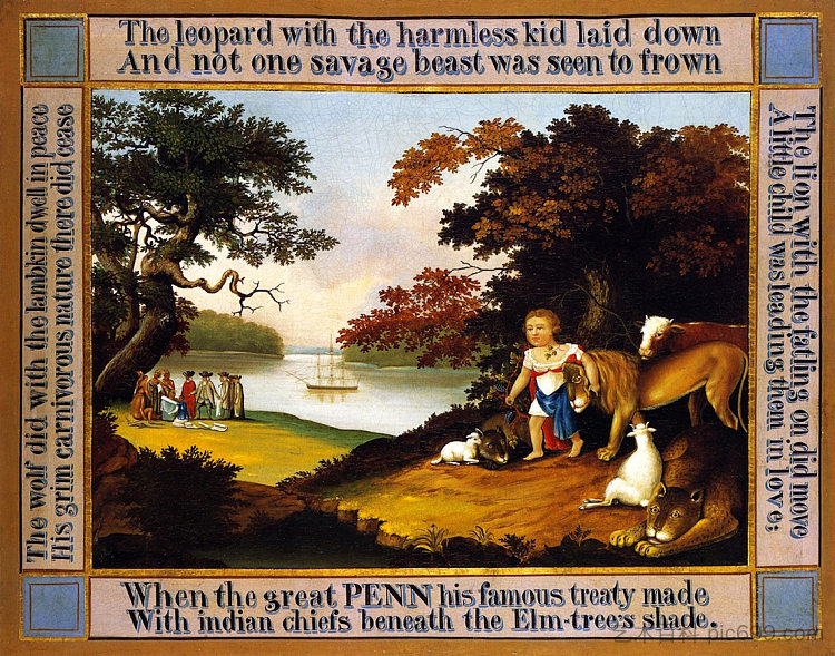 和平王国 Peaceable Kingdom (1826)，爱德华·希克斯