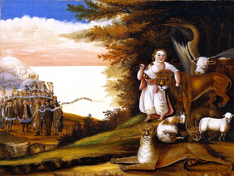 和平王国 Peaceable Kingdom (1830)，爱德华·希克斯