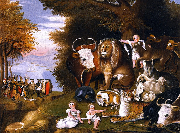 和平王国 Peaceable Kingdom (1834)，爱德华·希克斯