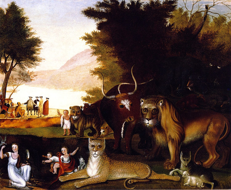 和平王国 Peaceable Kingdom (1837)，爱德华·希克斯