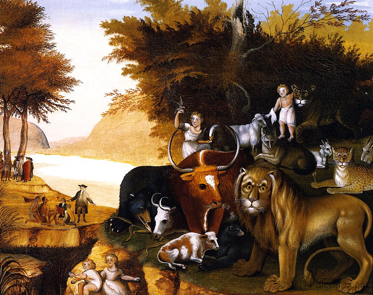 和平王国 Peaceable Kingdom (1837)，爱德华·希克斯