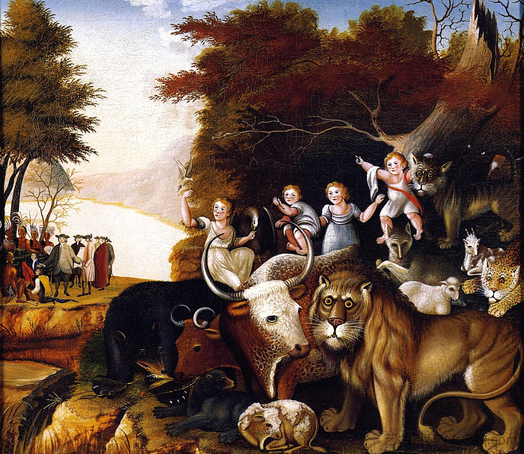 和平王国 Peaceable Kingdom (1840)，爱德华·希克斯