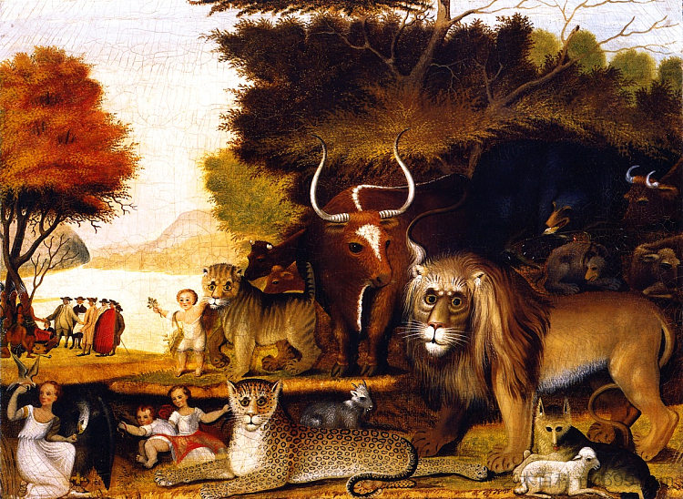 和平王国 Peaceable Kingdom (1844)，爱德华·希克斯