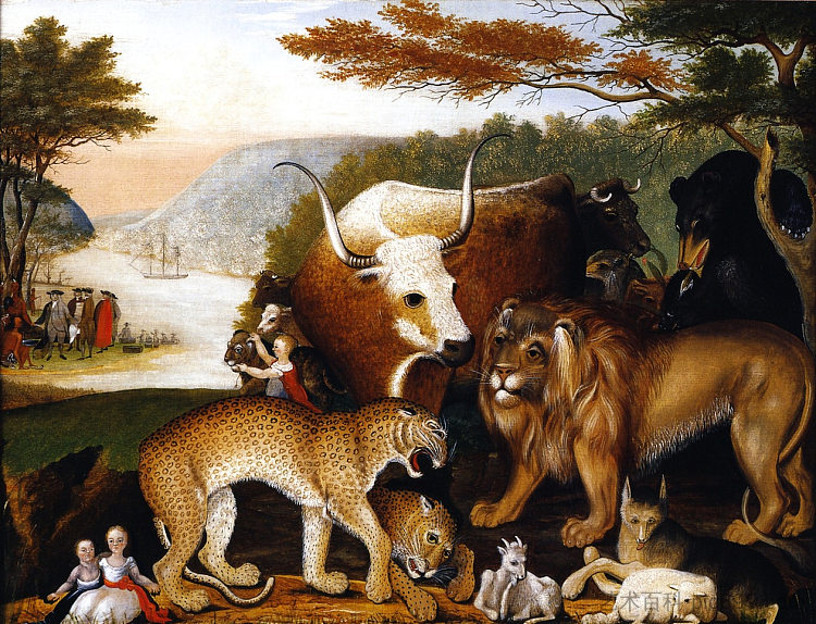 和平王国 Peaceable Kingdom (1844)，爱德华·希克斯