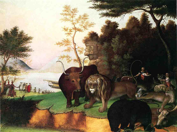 和平王国 Peaceable Kingdom (1847)，爱德华·希克斯