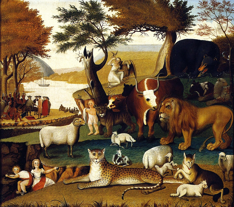 和平王国 Peaceable Kingdom (1848)，爱德华·希克斯