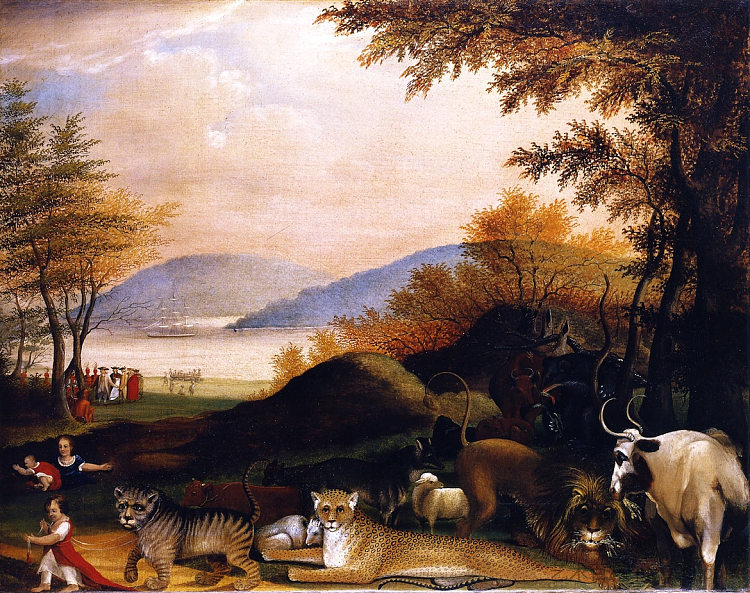 和平王国 Peaceable Kingdom (1849)，爱德华·希克斯