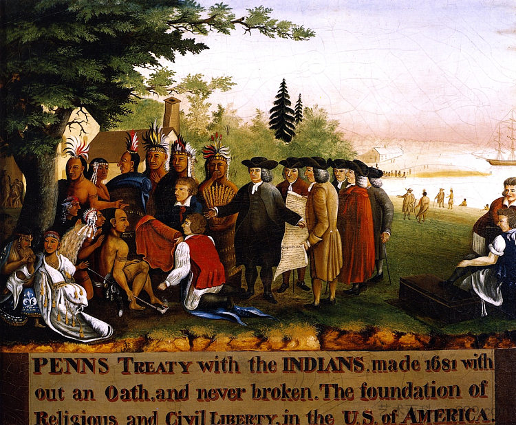 宾夕法尼亚与印第安人的条约 Penn's Treaty with the Indians (1845)，爱德华·希克斯