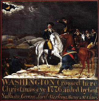 华盛顿在德勒瓦雷 Washington at the Deleware (1834)，爱德华·希克斯