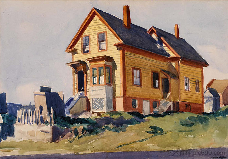 意大利区的房子 House in Italian Quarter (1923),爱德华·霍普