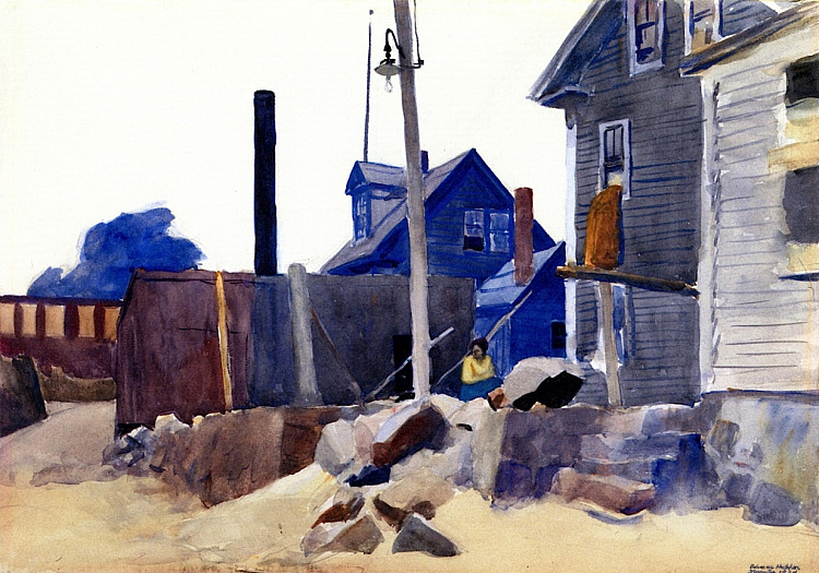 岸边的房子 House on the Shore (1924)，爱德华·霍普