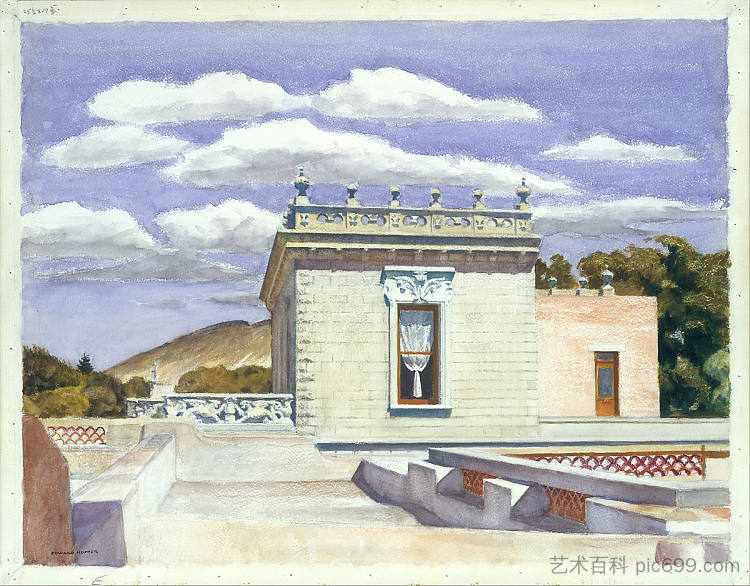 萨尔蒂约大厦 Saltillo Mansion (1943)，爱德华·霍普