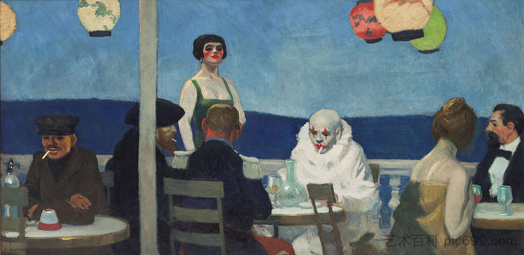 蓝色之夜 Soir Bleu (1914),爱德华·霍普