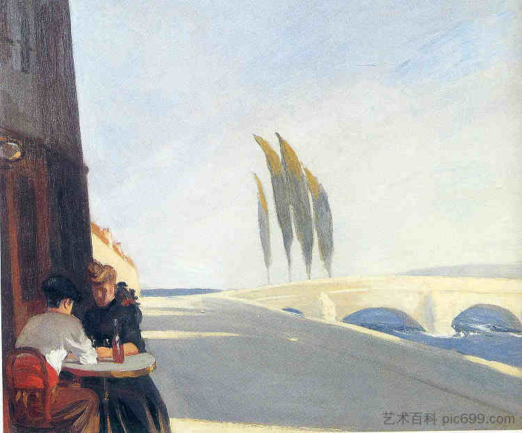 小酒馆或葡萄酒商店 Le Bistrot or The Wine Shop (1909),爱德华·霍普