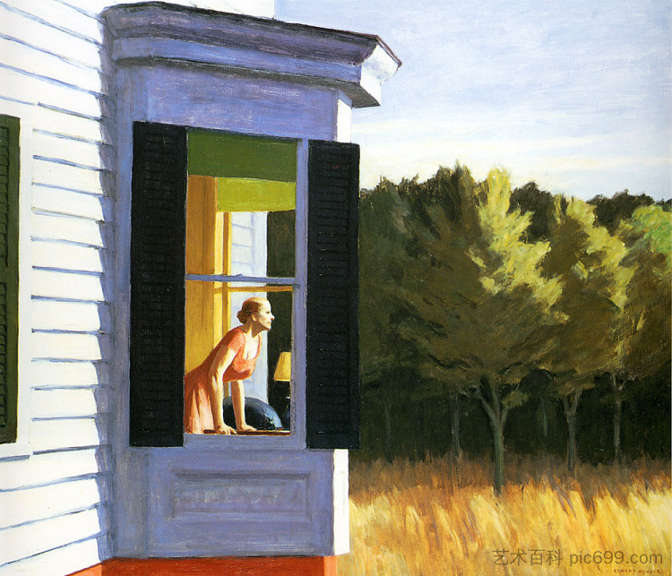 鳕鱼角早晨 Cape Cod Morning (1950)，爱德华·霍普