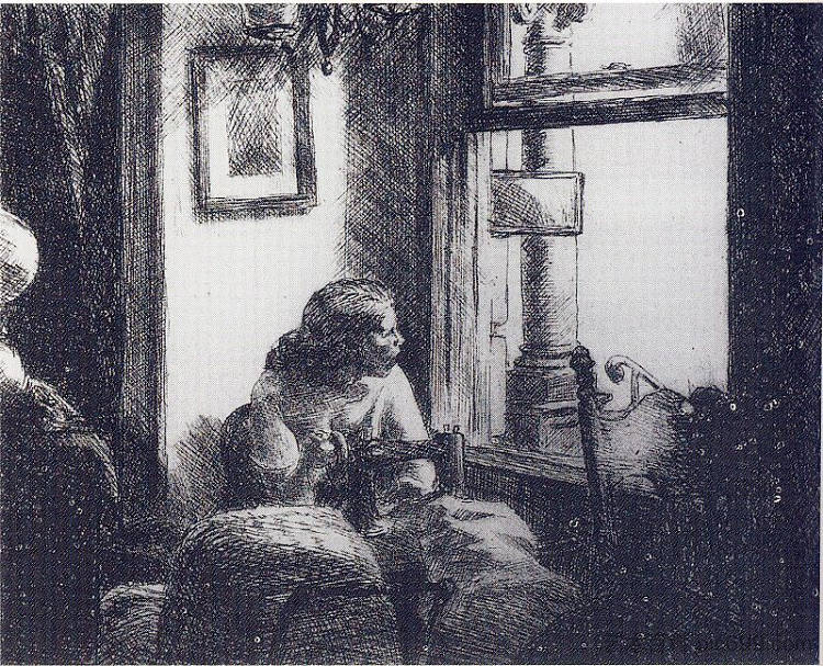东区内部 East Side Interior (1922),爱德华·霍普