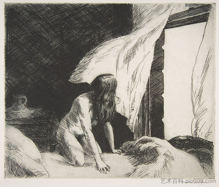 晚风 Evening Wind (1921),爱德华·霍普
