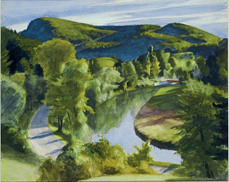 佛蒙特州怀特河的第一支流 First Branch of the White River, Vermont (1938)，爱德华·霍普
