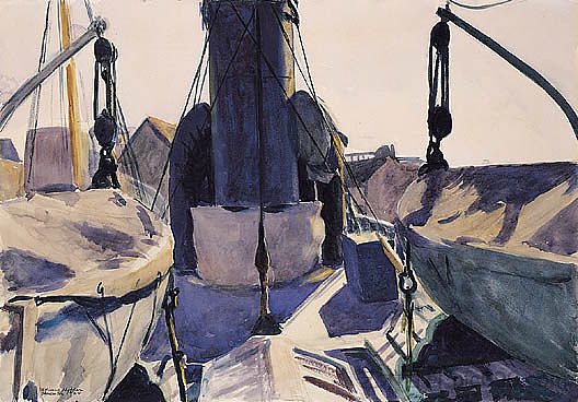 拖网渔船漏斗 Funnel of Trawler (1924),爱德华·霍普