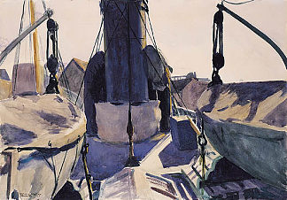 拖网渔船漏斗 Funnel of Trawler (1924)，爱德华·霍普