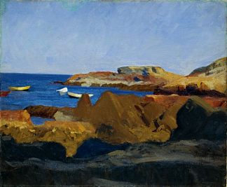 奥根奎特的海湾 Cove at Ogunquit (1914)，爱德华·霍普