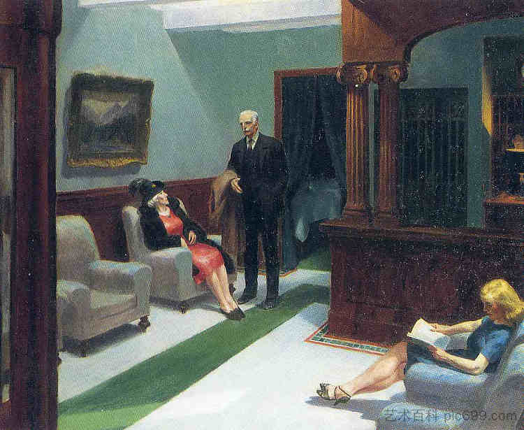 酒店大堂 Hotel Lobby (1943),爱德华·霍普