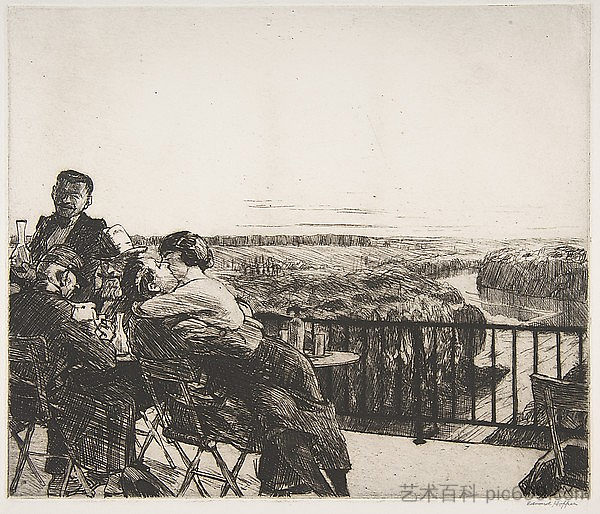 两只鸽子 Les Deux Pigeons (1920),爱德华·霍普