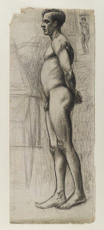 男性裸体 Male Nude (c.1903 - c.1904)，爱德华·霍普