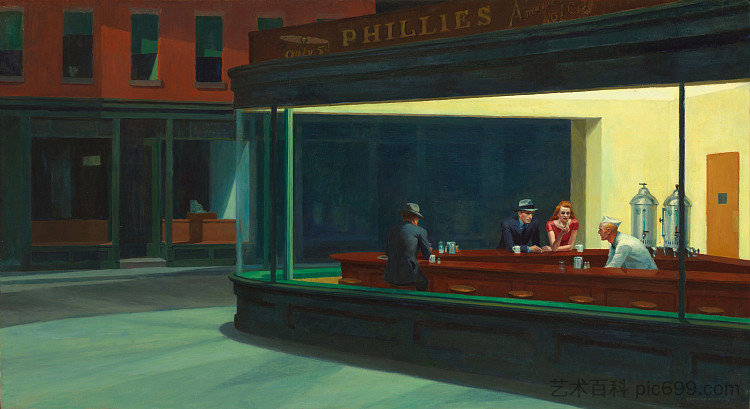 夜鹰 Nighthawks (1942)，爱德华·霍普