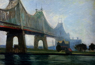 昆斯伯勒大桥 Queensborough Bridge (1913)，爱德华·霍普