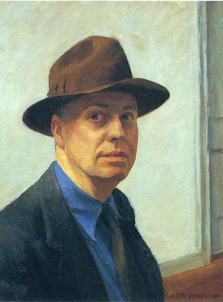 自画像 Self-Portrait (1925 - 1930),爱德华·霍普